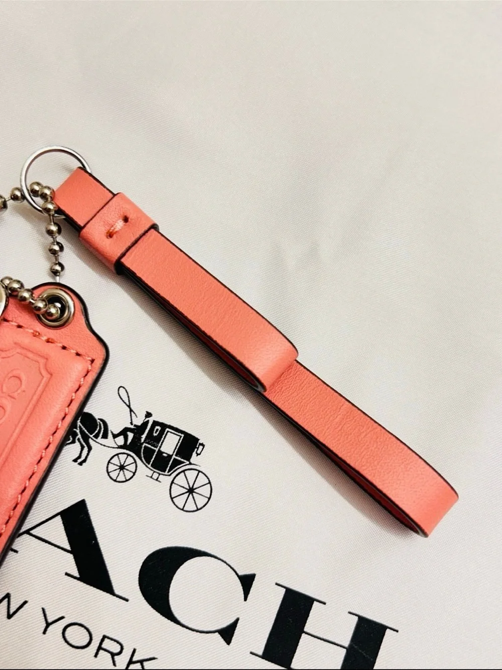 Coach Signature Tag Keychain/ Bag Charm/ Zipper Pull